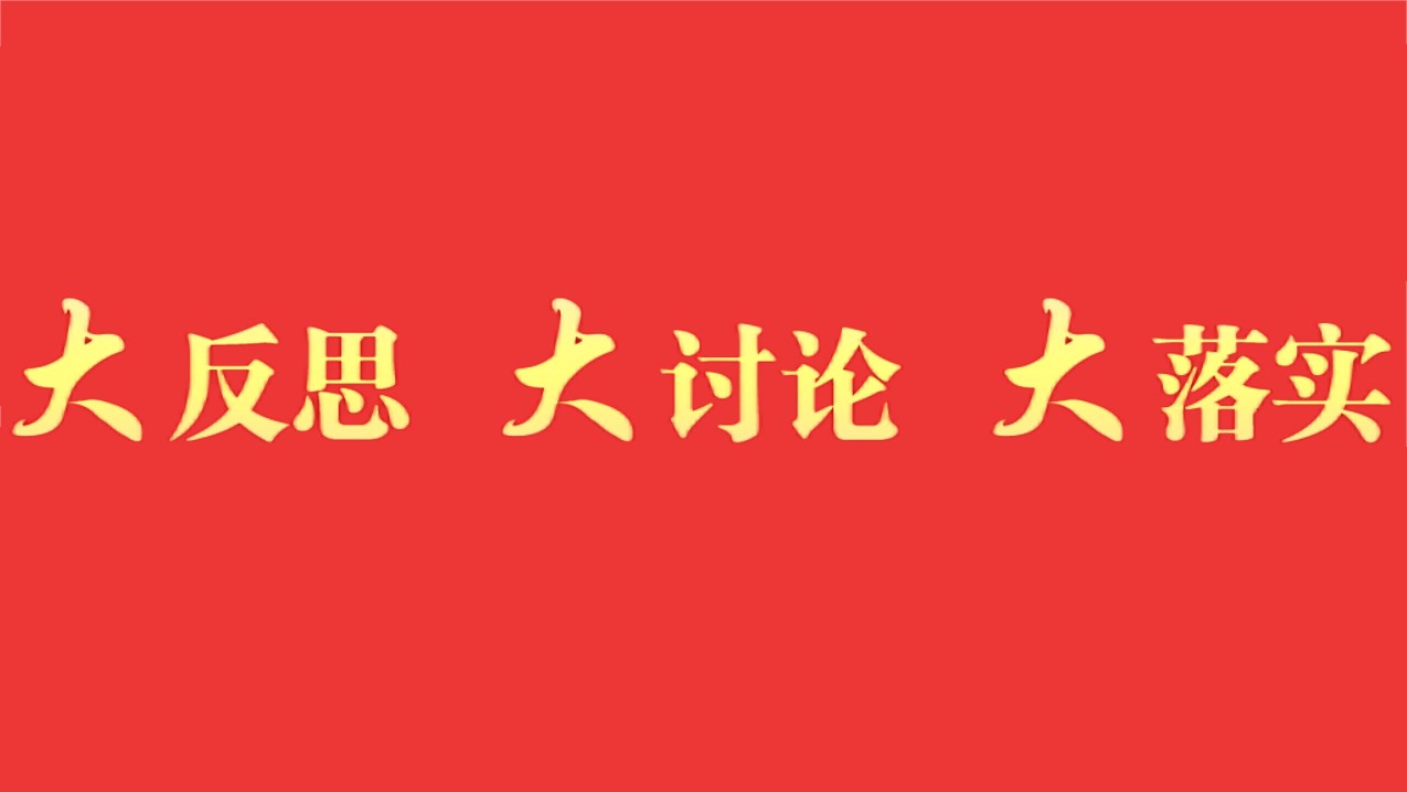 大反思大讨论大落实